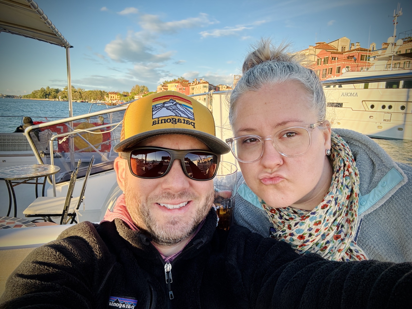 Nick and Traci Derington together on a boat